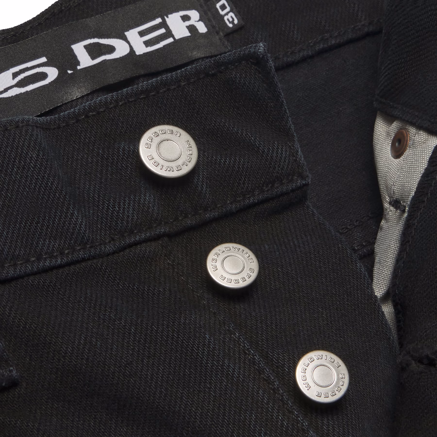 CZARNY, PRZETARTY, LOGO V3 DENIM | SP5DER | KING SPIDER