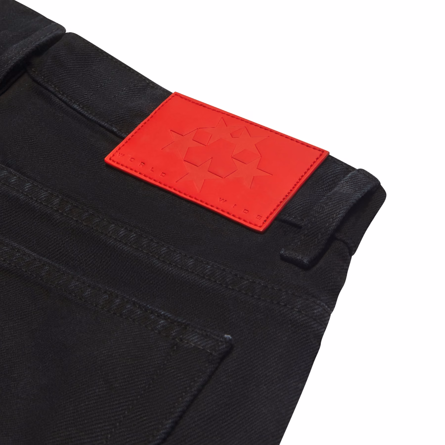 CZARNY, PRZETARTY, LOGO V3 DENIM | SP5DER | KING SPIDER