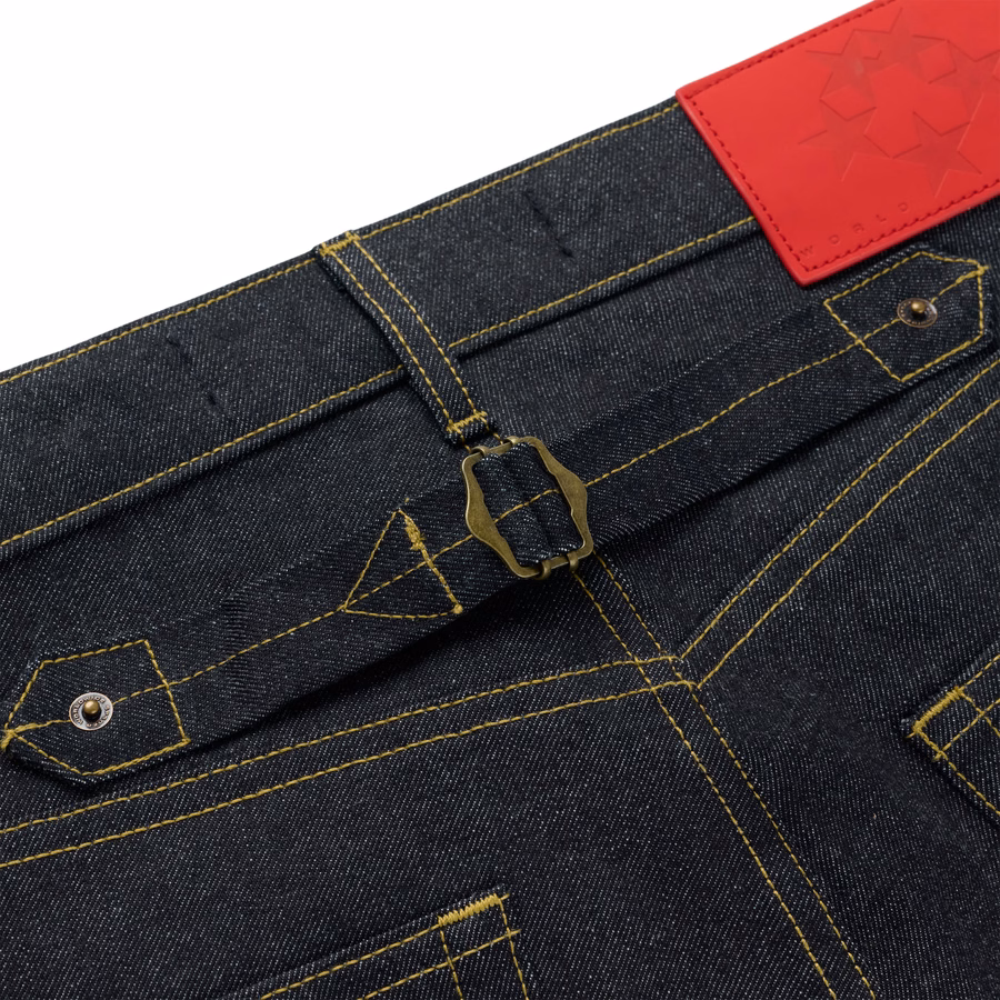 INDIGO PUNK V3 LOGO DENIM JEAN | SP5DER | KING SPIDER