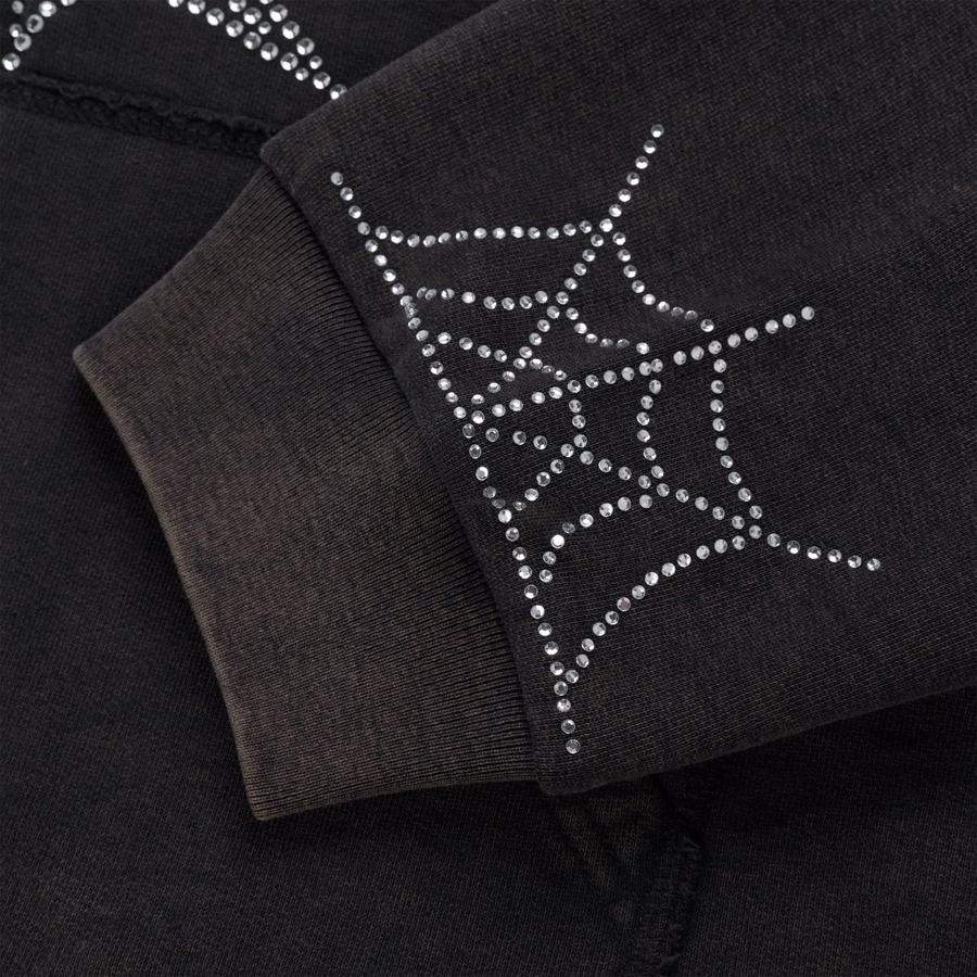 CZARNA BLUZA Z KAPTUREM I STRINGAMI | SP5DER | KING SPIDER