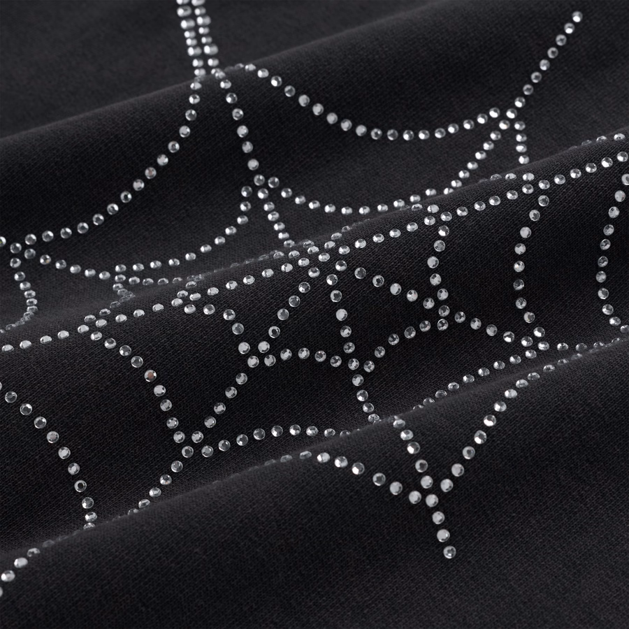 CZARNA BLUZA Z KAPTUREM I STRINGAMI | SP5DER | KING SPIDER